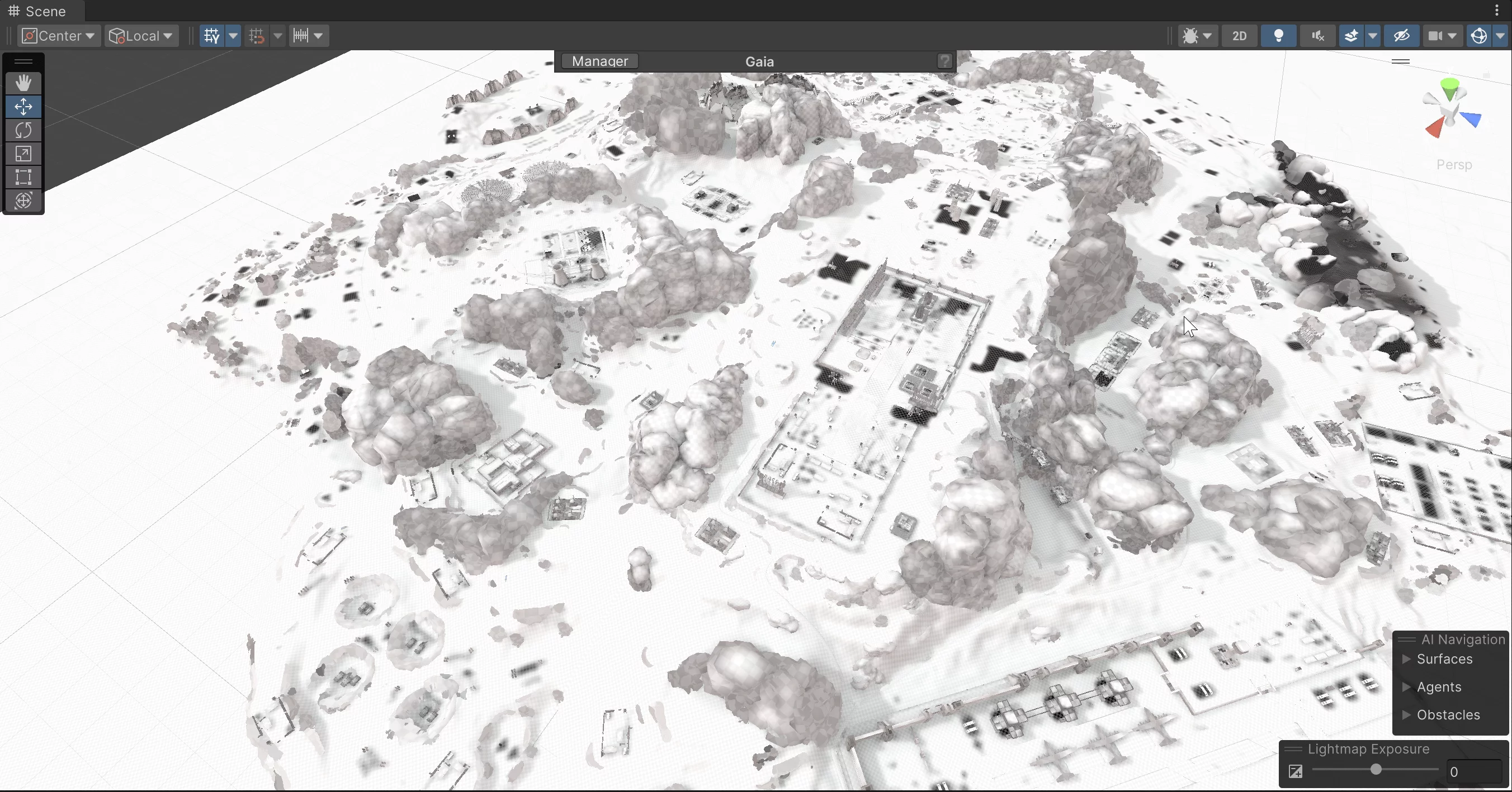 Lightmap on 16km2 island